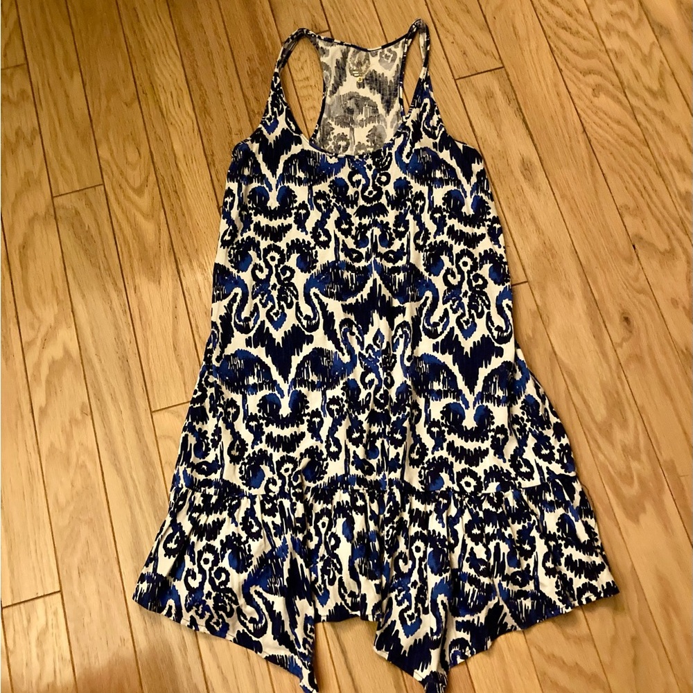 Lilly Pulitzer Hampton Tank Dress
Navy Blue White Flamingo Sleeveless
Racerback